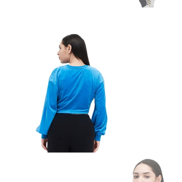 Juicy Couture Embellished Sweatshirt in Turquoise Flash - Picture 4 of 5